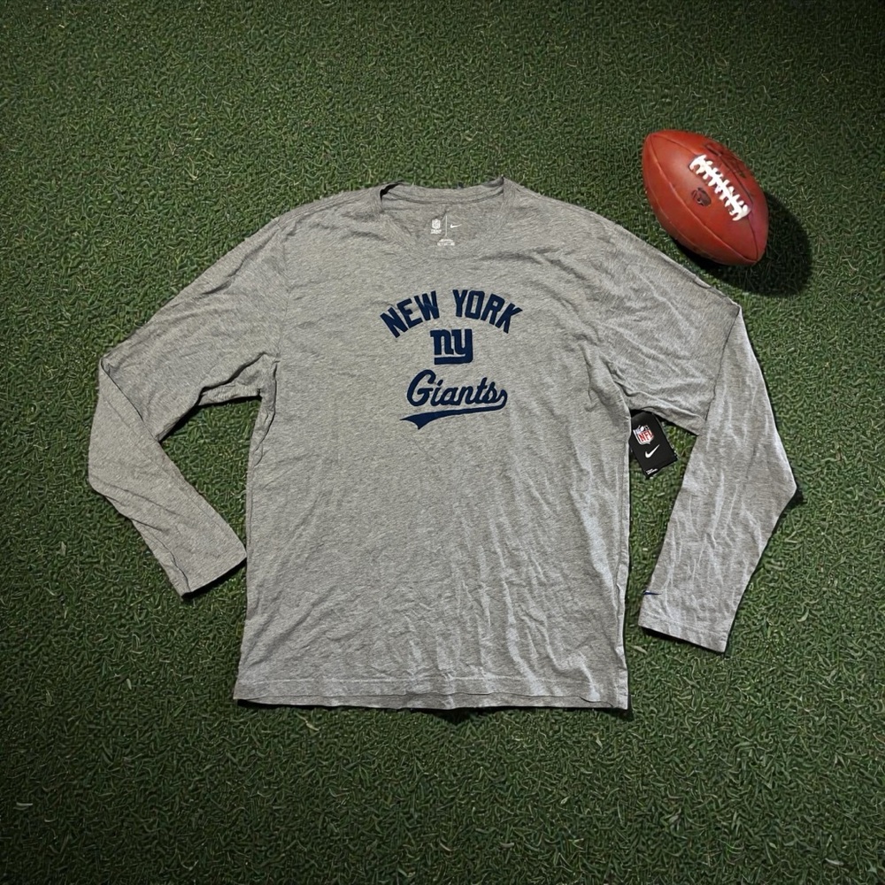 NEW Men’s 3XL Nike New York Giants Football Long Sleeve Tee Gray 529257 063